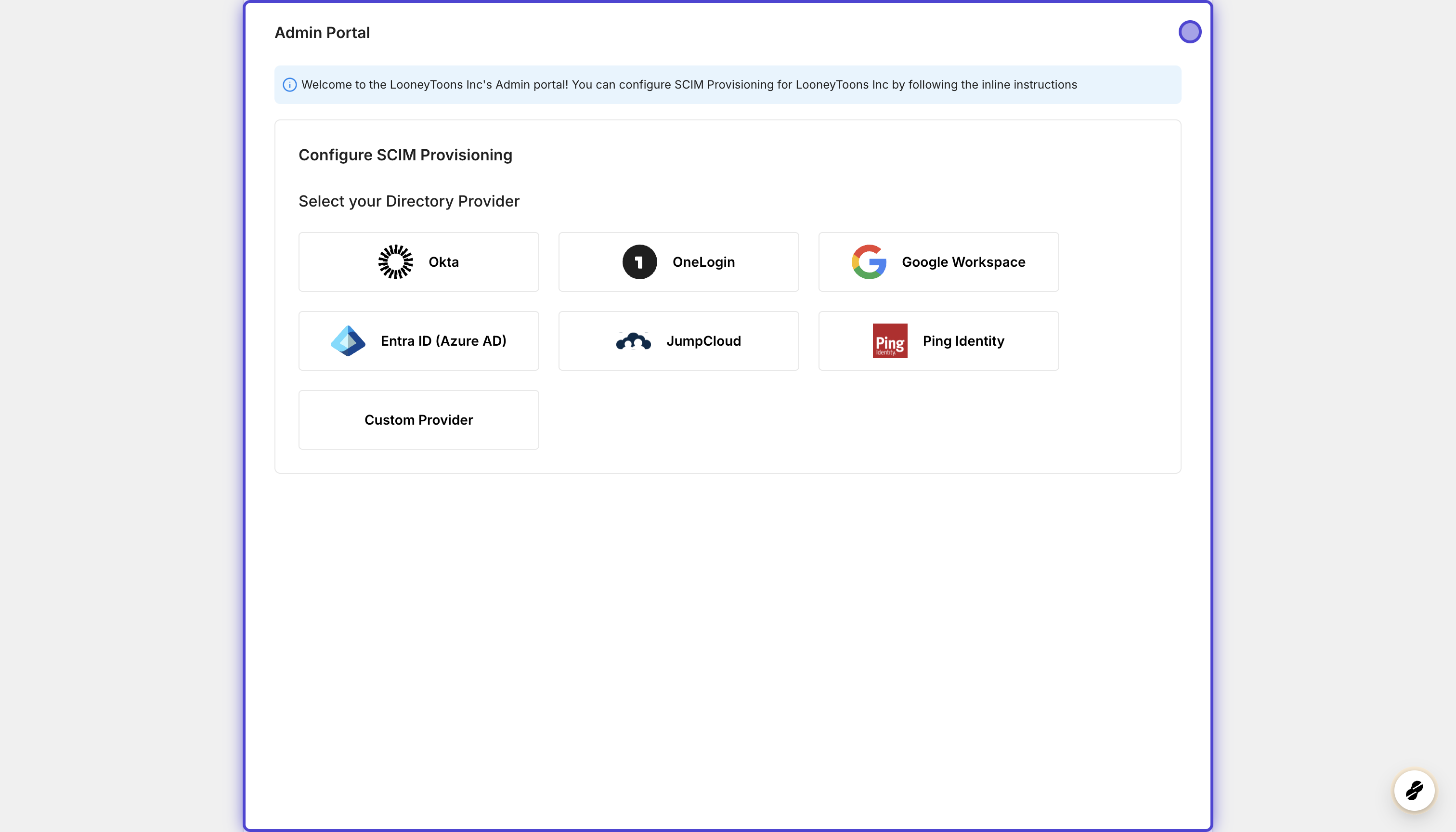 Directory Sync configuration screen with various provider options.